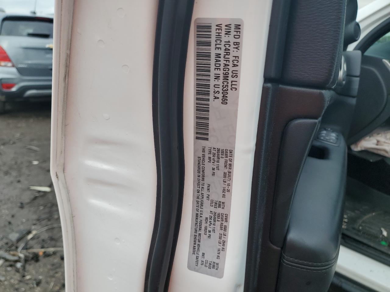 2021 Jeep Grand Cherokee Laredo VIN: 1C4RJFAG9MC530460 Lot: 55998395