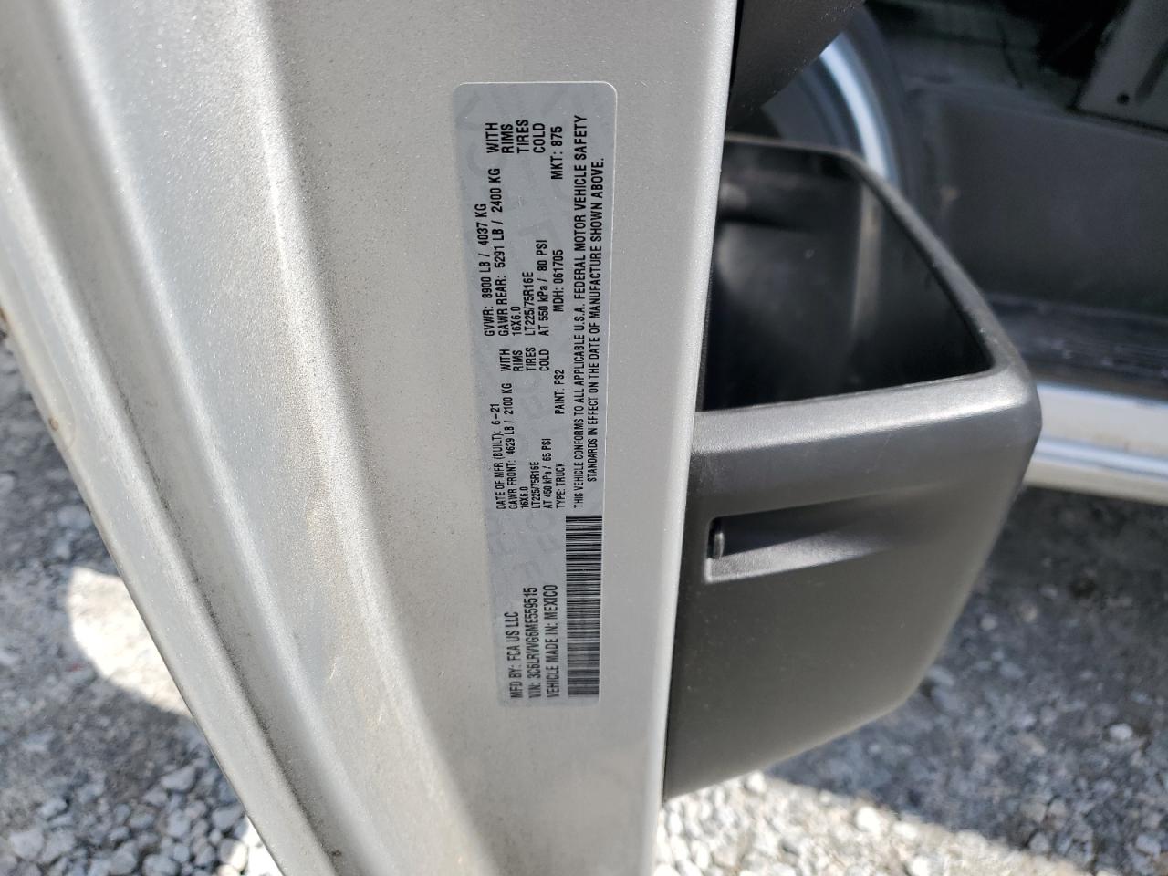 2021 Ram Promaster 2500 2500 Standard VIN: 3C6LRVVG6ME559515 Lot: 56869425