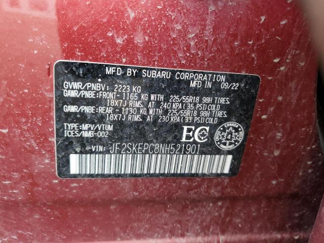 2022 SUBARU FORESTER LIMITED  