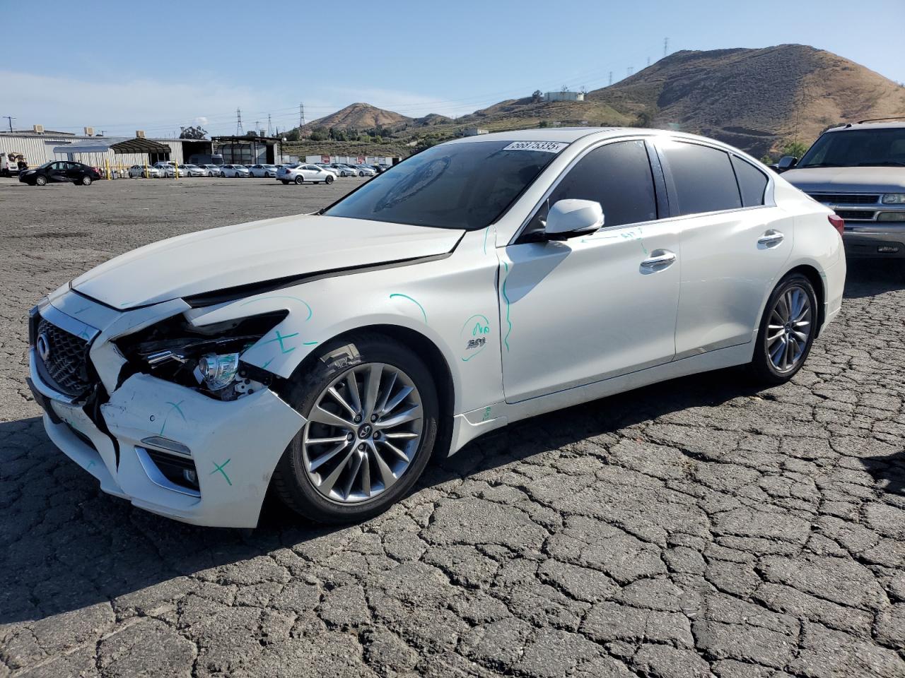 2018 Infiniti Q50 Luxe იყიდება Colton-ში, CA - Front End