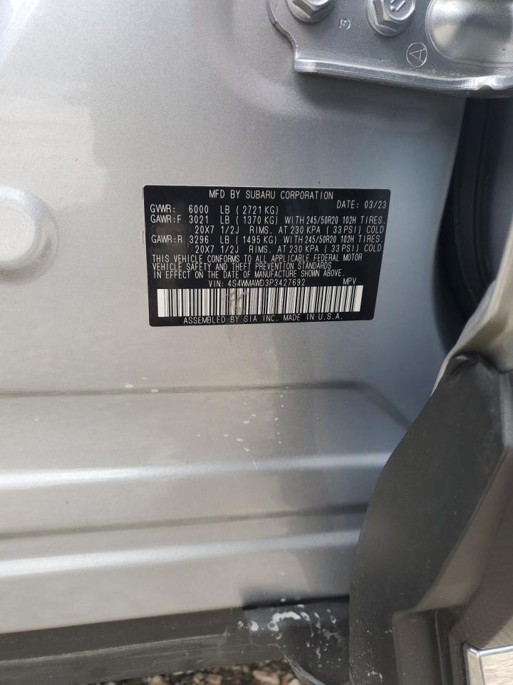 2023 Subaru Ascent Touring VIN: 4S4WMAWD3P3427692 Lot: 57056345