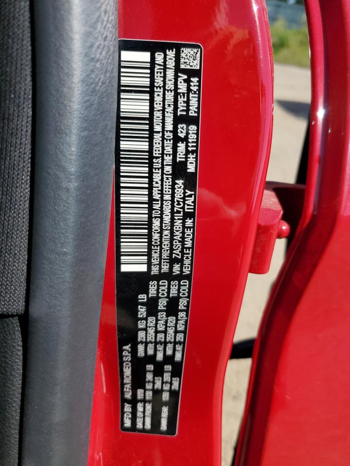 2020 Alfa Romeo Stelvio Ti VIN: ZASPAKBN1L7C76934 Lot: 54128045