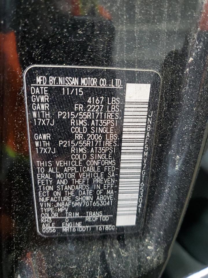 JN8AF5MV7GT653041 NISSAN JUKE 2016