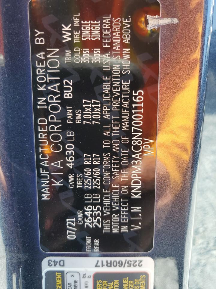 2022 Kia Sportage Lx VIN: KNDPM3AC8N7001165 Lot: 56074245