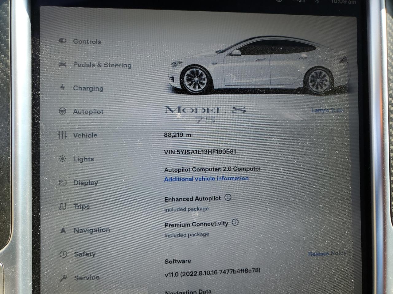 2017 Tesla Model S VIN: 5YJSA1E13HF190581 Lot: 57383595