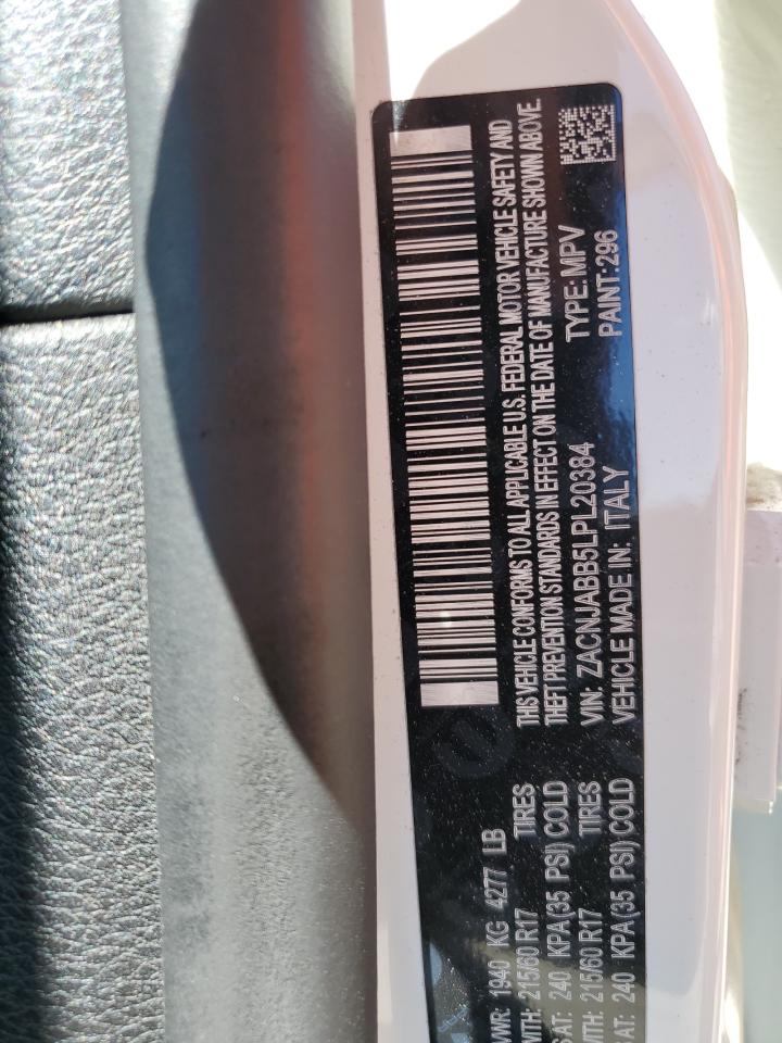 2020 Jeep Renegade Latitude VIN: ZACNJABB5LPL20384 Lot: 57878445