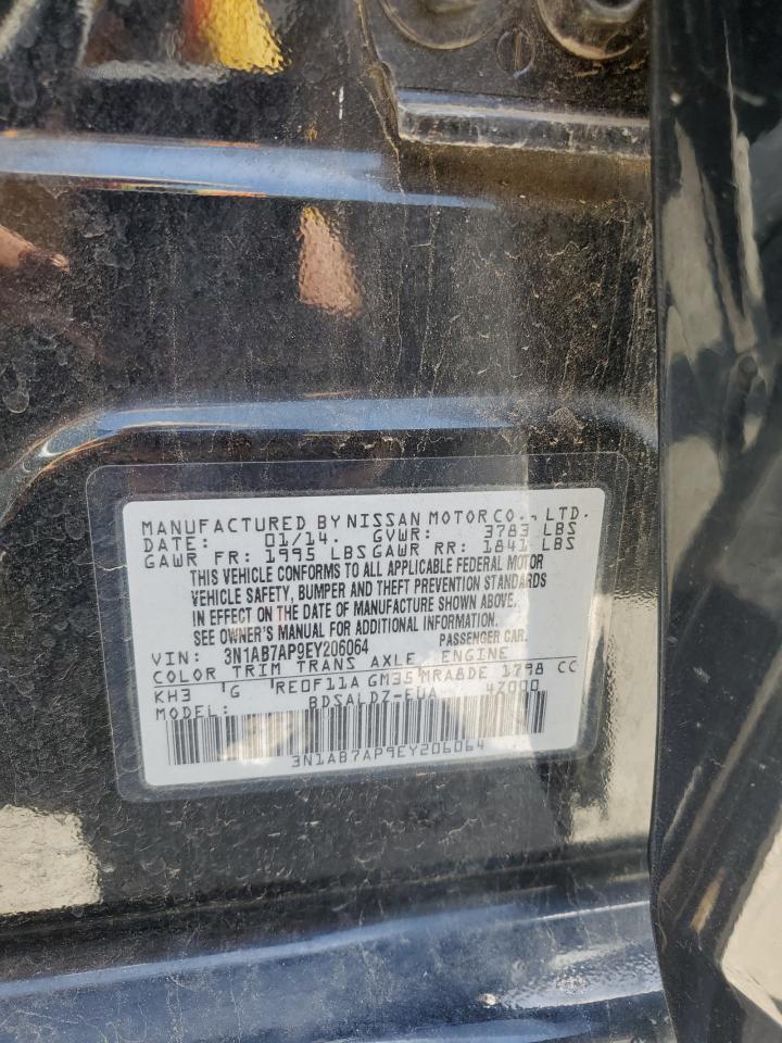 2014 Nissan Sentra S VIN: 3N1AB7AP9EY206064 Lot: 56971845