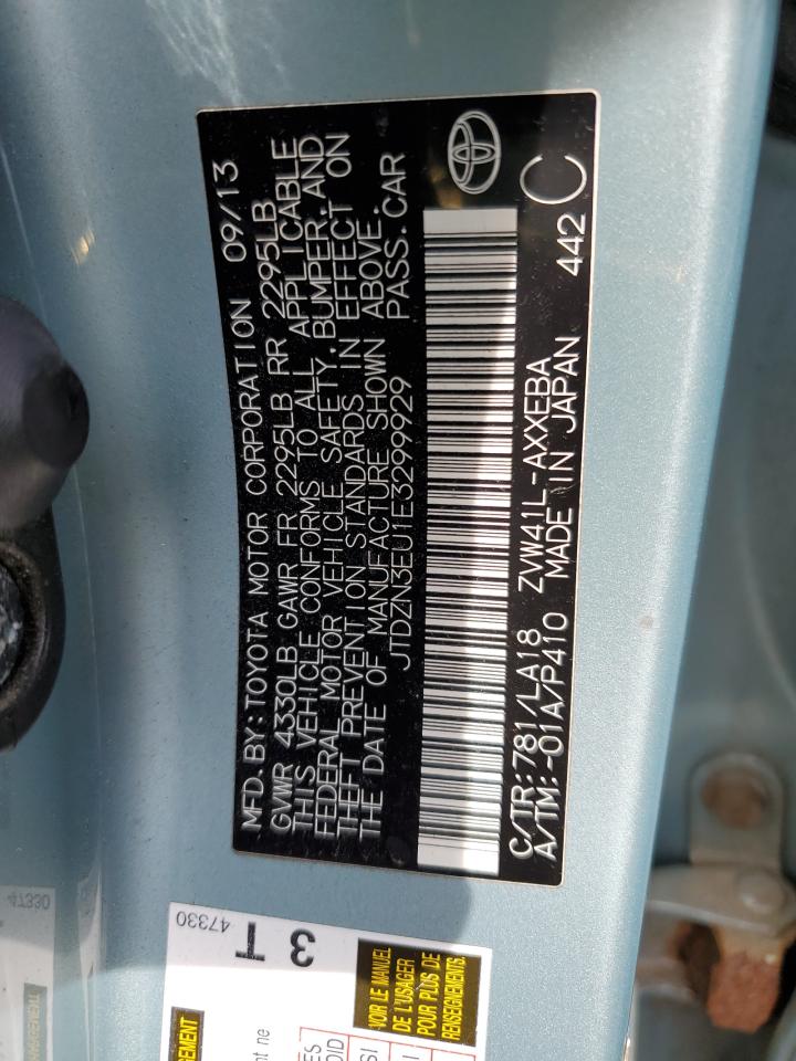2014 Toyota Prius V VIN: JTDZN3EU1E3299929 Lot: 56639285
