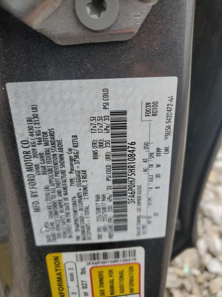 3FA6P0H75HR108476 FORD FUSION 2017
