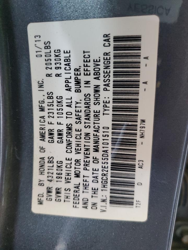 2013 Honda Accord Sport VIN: 1HGCR2E55DA101510 Lot: 57168385