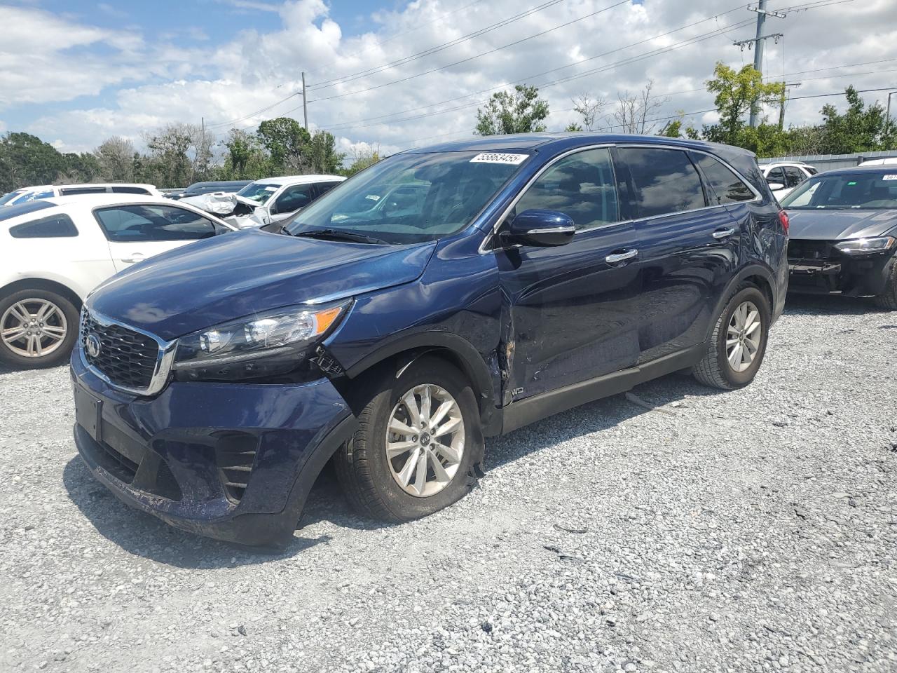 2019 Kia Sorento Lx 3.3L en Venta en Riverview, FL - Front End