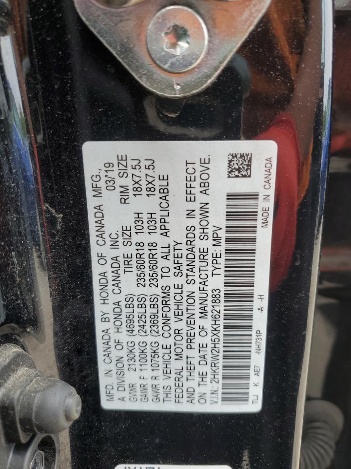 2HKRW2H5XKH621883 HONDA CRV 2019