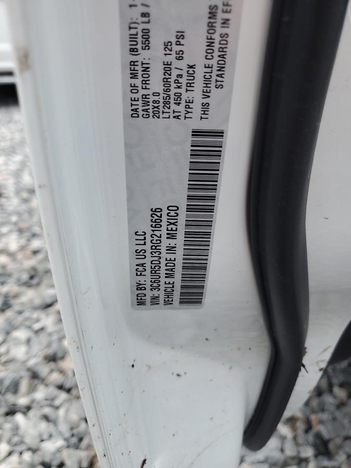 2024 Ram 2500 Big Horn VIN: 3C6UR5DJ3RG216626 Lot: 56910995