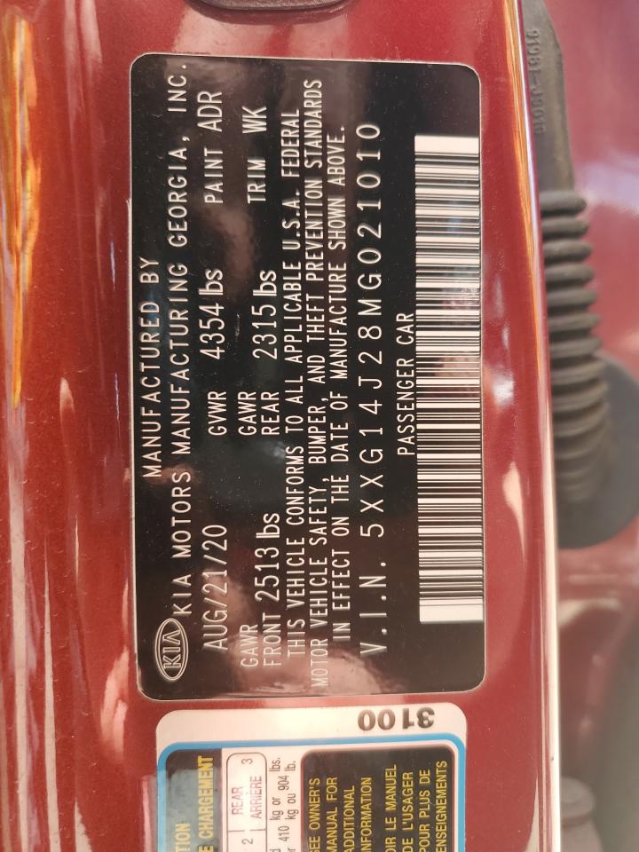 2021 Kia K5 Lxs VIN: 5XXG14J28MG021010 Lot: 58502355