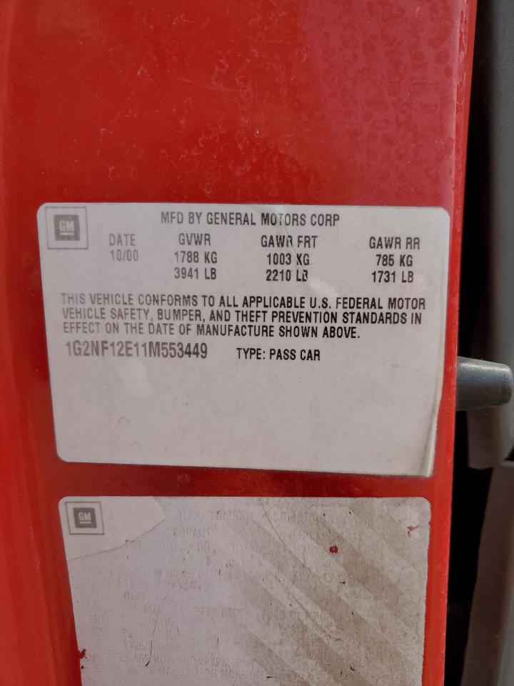 2000 Pontiac Grand Am Gt VIN: 1G2NW12E9YM702913 Lot: 57208935