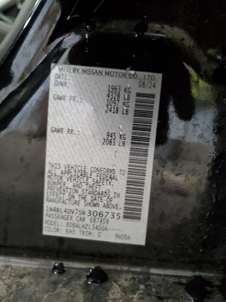 1N4BL4DV7SN306735 NISSAN ALTIMA 2025