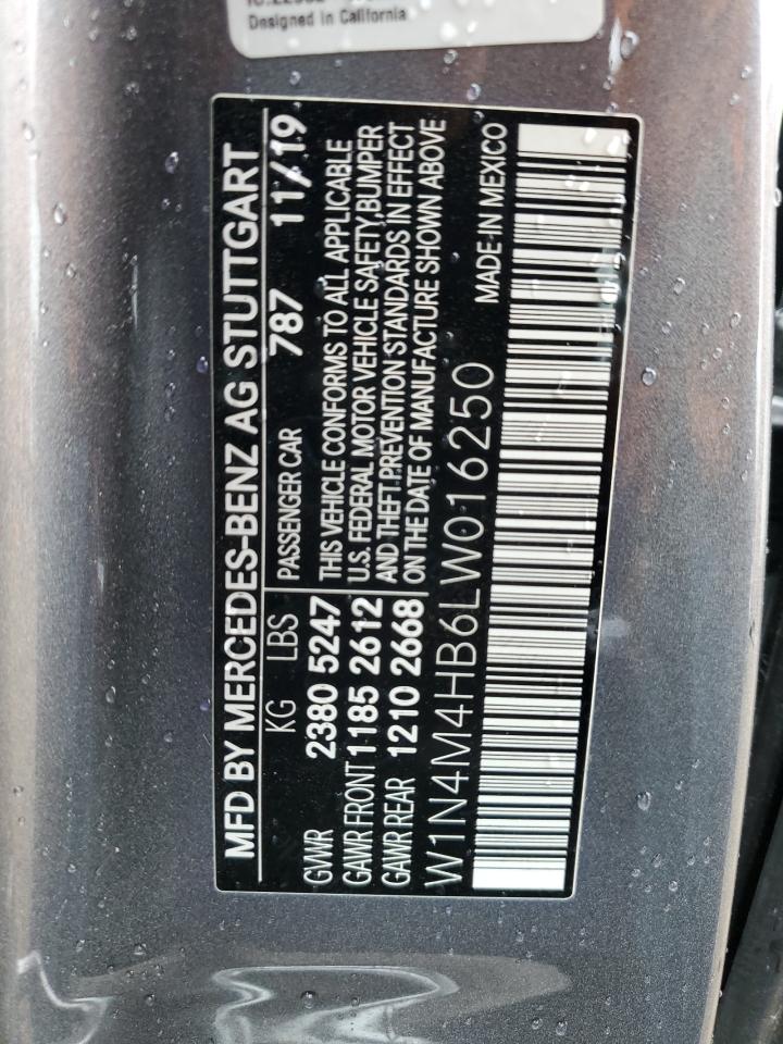 2020 Mercedes-Benz Glb 250 4Matic VIN: W1N4M4HB6LW016250 Lot: 57702715