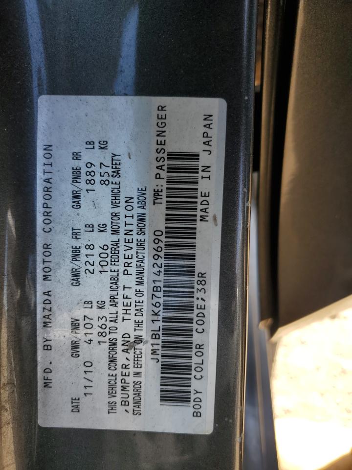 2011 Mazda 3 S VIN: JM1BL1K67B1429690 Lot: 57181175