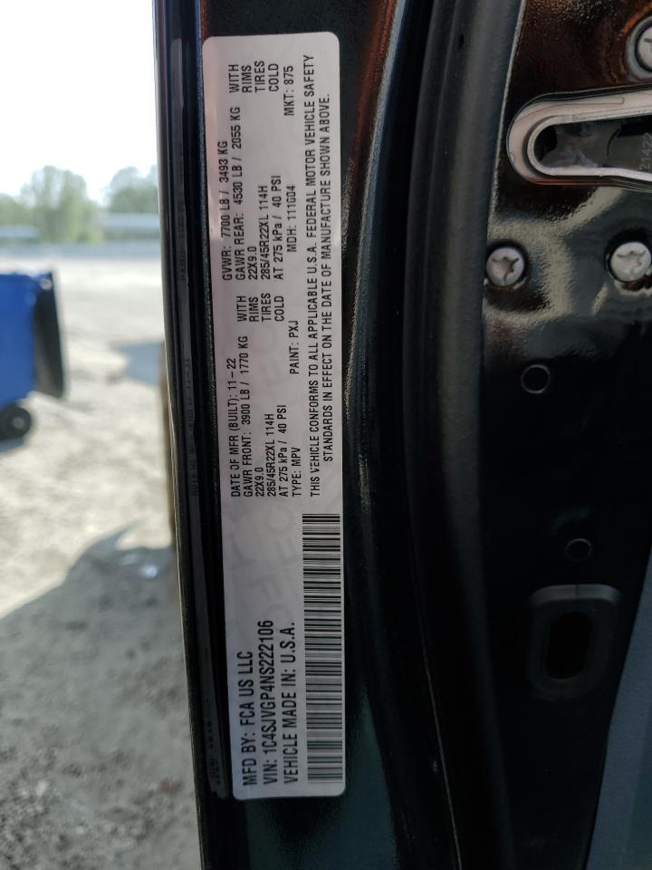 2022 Jeep Grand Wagoneer Series Iii VIN: 1C4SJVGP4NS222106 Lot: 56212095