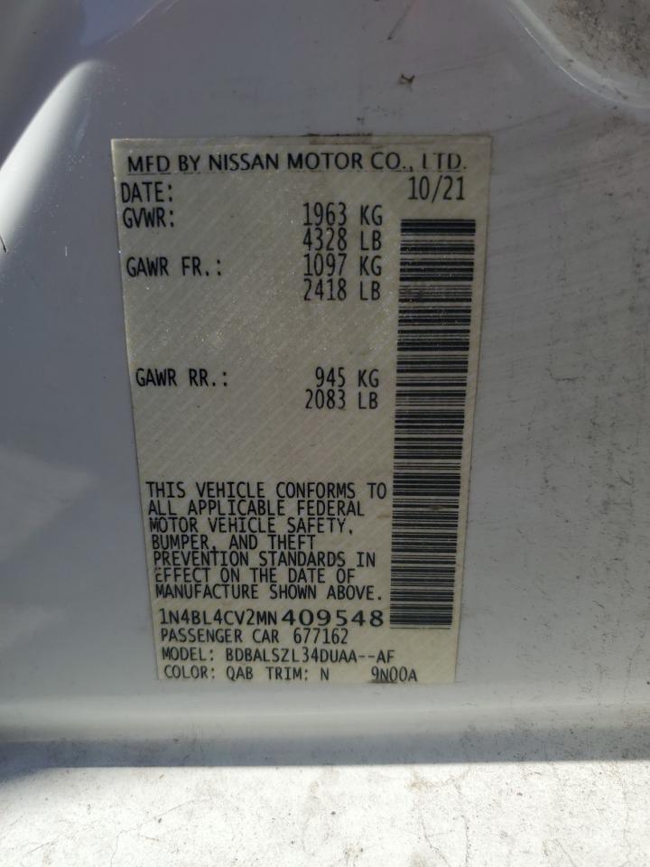 1N4BL4CV2MN409548 NISSAN ALTIMA 2021