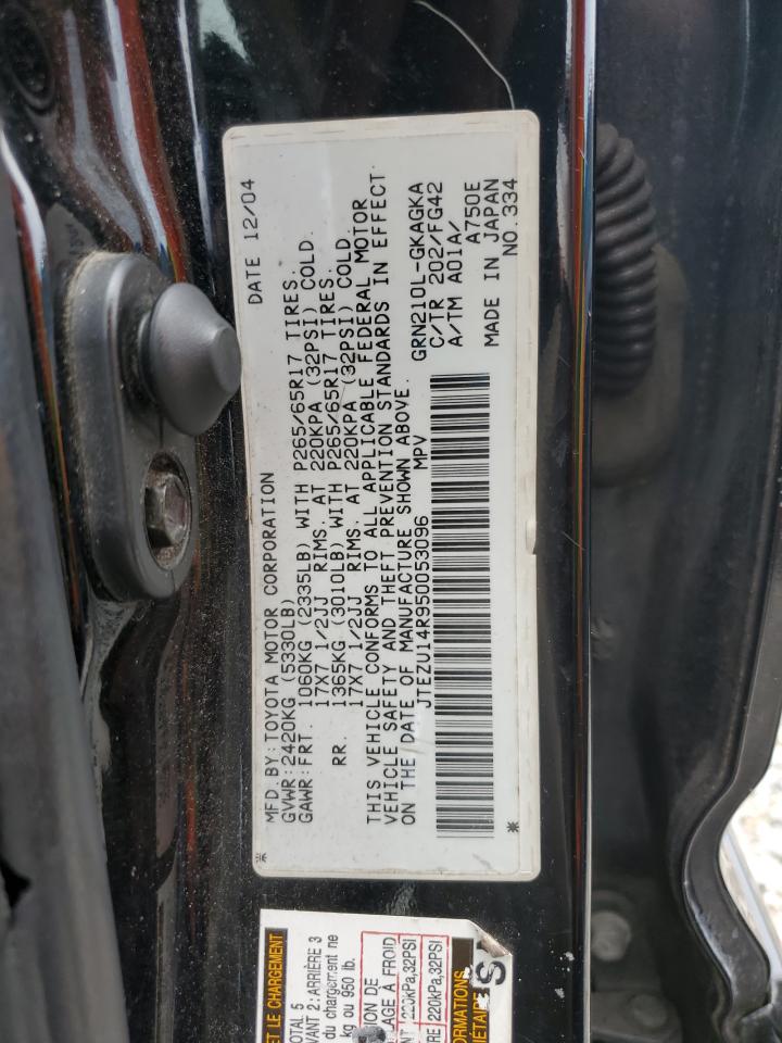 2005 Toyota 4Runner Sr5 VIN: JTEZU14R950053096 Lot: 55129775