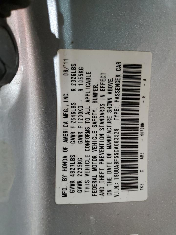 2012 Acura Tl VIN: 19UUA9F55CA003529 Lot: 56564685