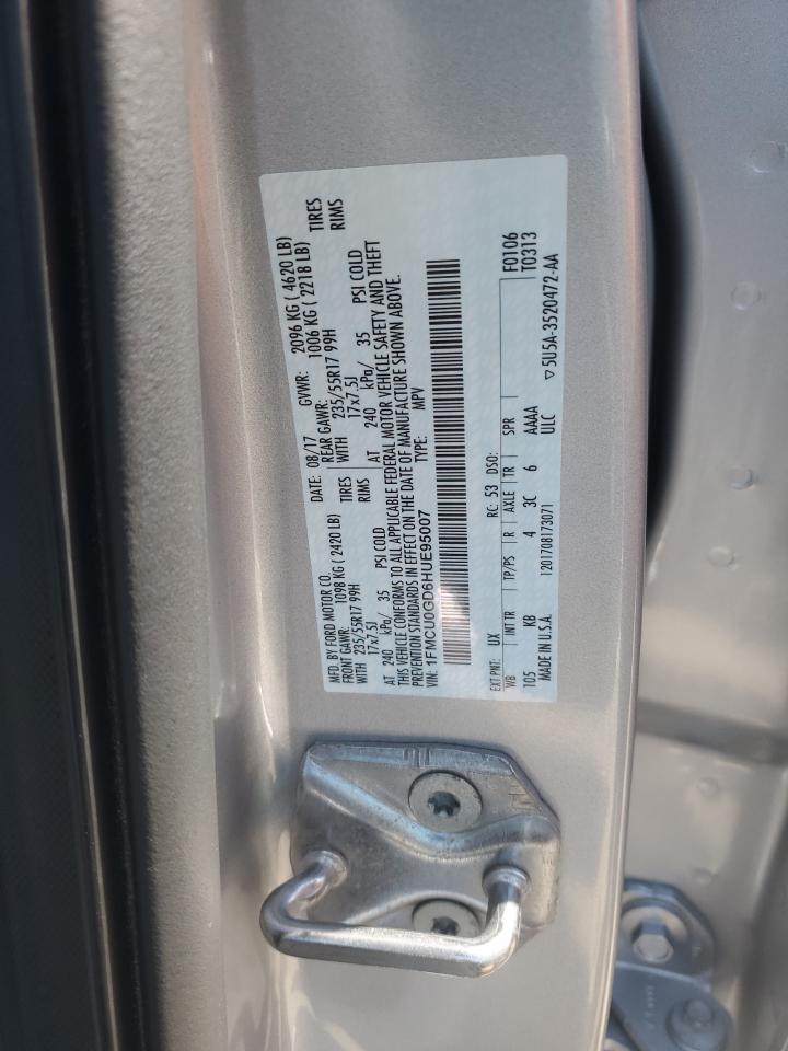 2017 Ford Escape Se VIN: 1FMCU0GD6HUE95007 Lot: 56962575