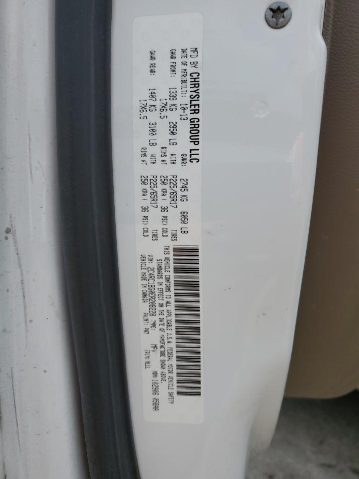 2014 Chrysler Town & Country Touring VIN: 2C4RC1BG0ER208228 Lot: 56907925