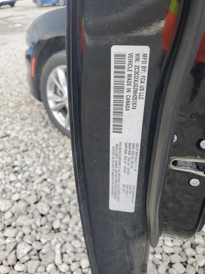 2022 Dodge Charger Sxt VIN: 2C3CDXJG2NH257674 Lot: 54987235
