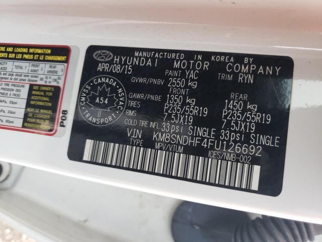 2015 HYUNDAI SANTA FE GLS  
