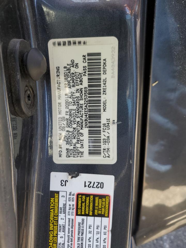 2010 Toyota Corolla Base VIN: 1NXBU4EE5AZ253569 Lot: 56952205
