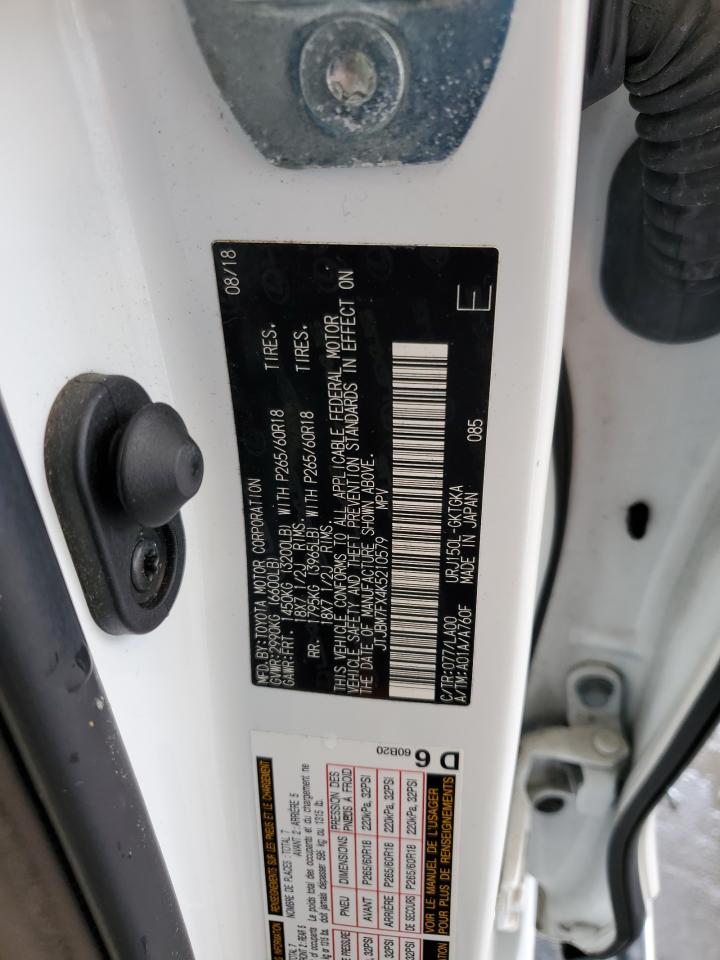 2019 Lexus Gx 460 VIN: JTJBM7FX4K5210579 Lot: 56671185