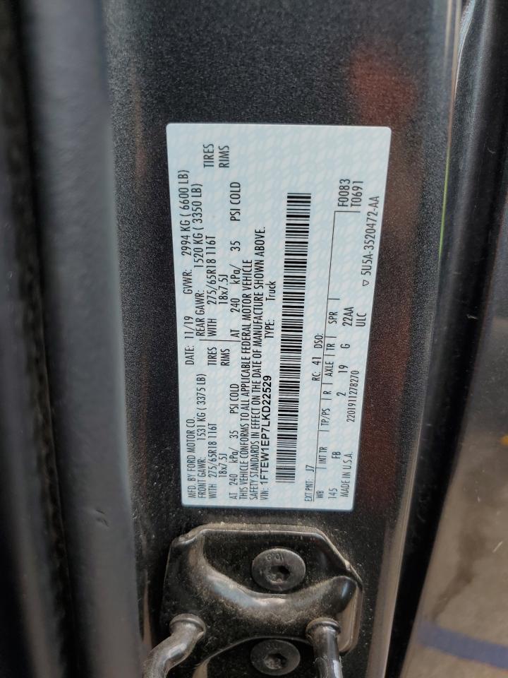 2020 Ford F150 Supercrew VIN: 1FTEW1EP7LKD22529 Lot: 56946115