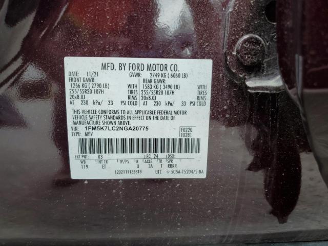 2022 FORD EXPLORER KING RANCH  