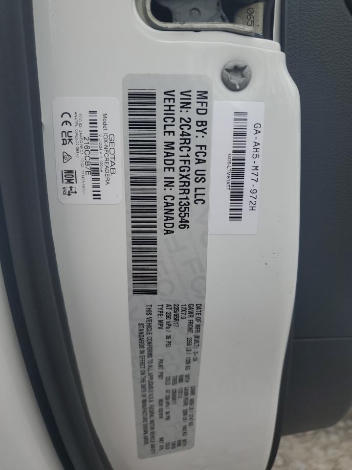 2024 Chrysler Pacifica Touring VIN: 2C4RC1FGXRR135546 Lot: 56988225