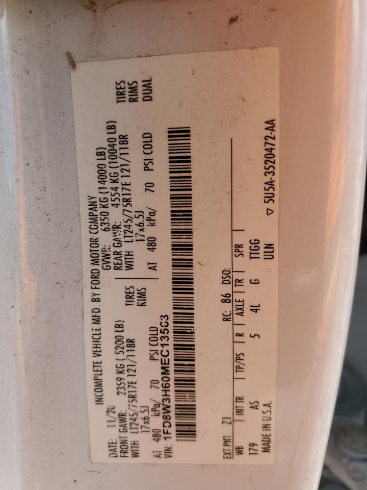 2021 Ford F350 Super Duty VIN: 1FD8W3H60MEC13563 Lot: 56531435