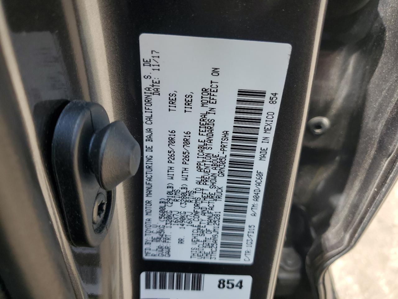 2018 Toyota Tacoma Double Cab VIN: 3TMCZ5AN9JM125281 Lot: 55569845