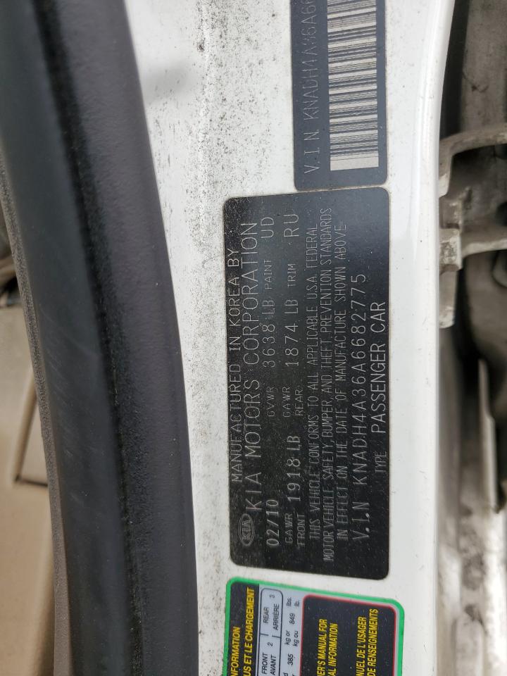 2010 Kia Rio Lx VIN: KNADH4A36A6682775 Lot: 56206505