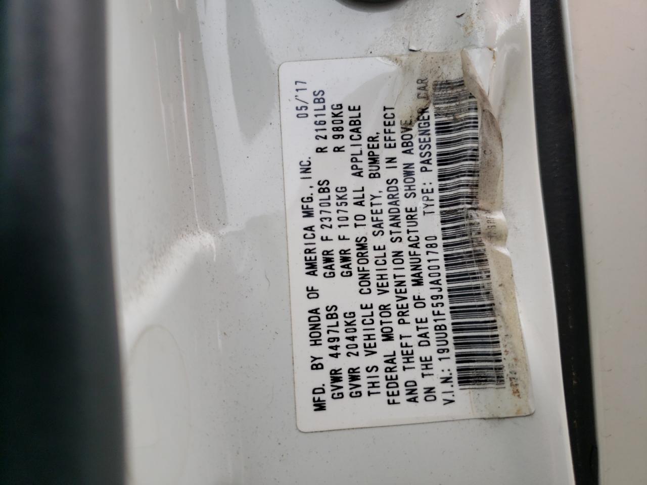 2018 Acura Tlx Tech VIN: 19UUB1F59JA001780 Lot: 56506445