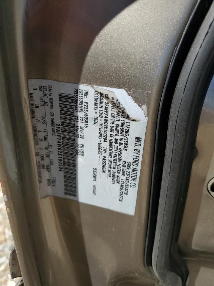 2002 Ford Crown Victoria Lx VIN: 2FAFP74W02X100204 Lot: 58139205