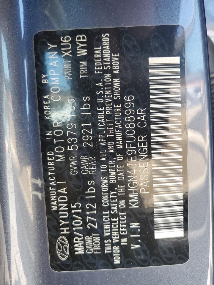 2015 Hyundai Genesis 3.8L VIN: KMHGN4JE9FU088996 Lot: 58174155