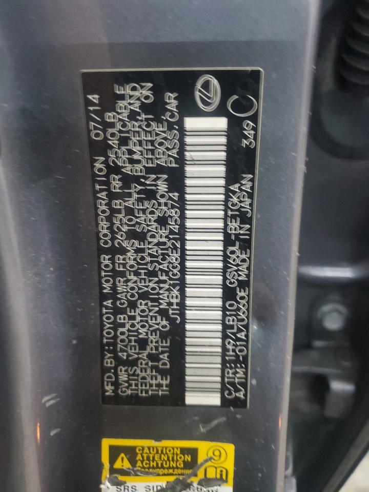 2014 Lexus Es 350 VIN: JTHBK1GG8E2145874 Lot: 57392155