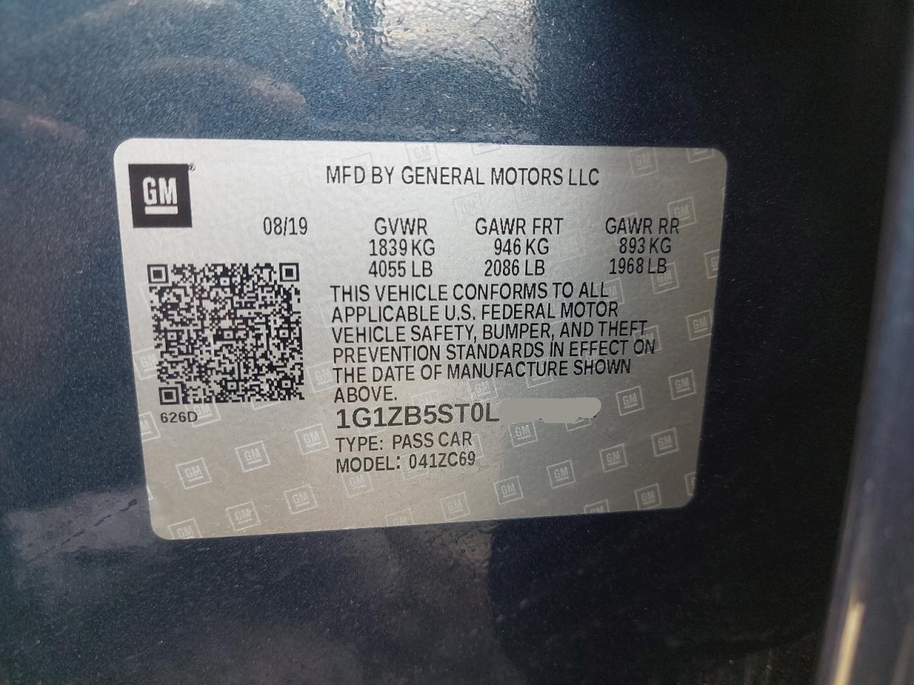1G1ZB5ST0LF024024 - 2020 Chevrolet MALIBU - #undefined