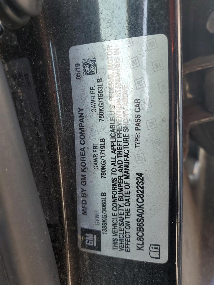 KL8CB6SA0KC822324 CHEVROLET SPARK 2019