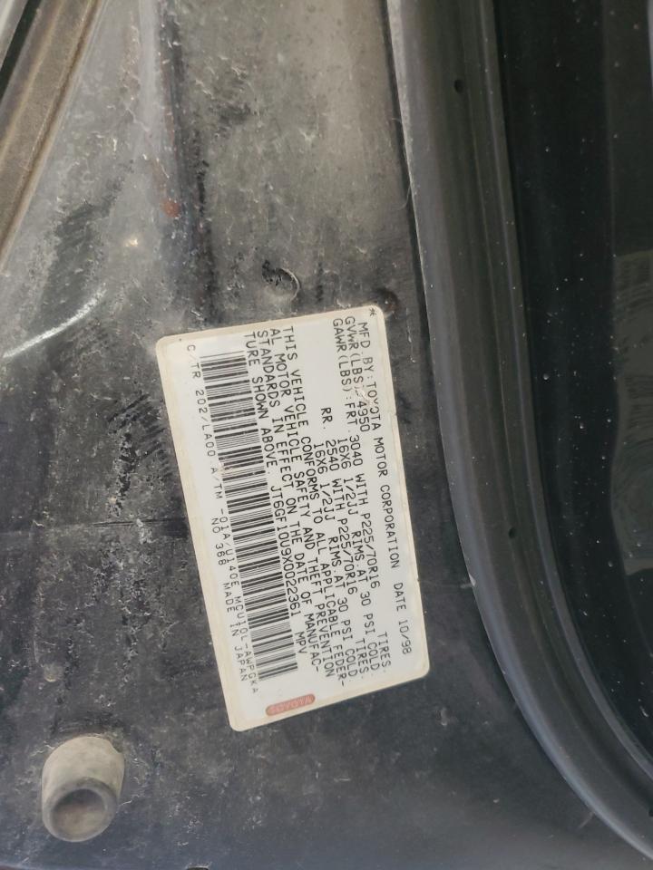 1999 Lexus Rx 300 VIN: JT6GF10U9X0022361 Lot: 56879415