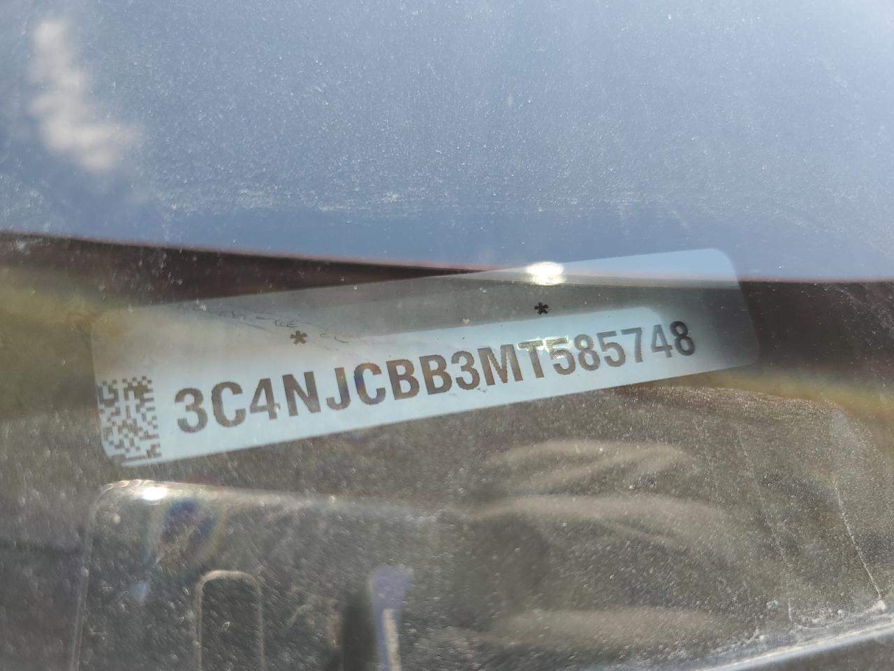 2021 Jeep Compass Latitude VIN: 3C4NJCBB3MT585748 Lot: 56159395