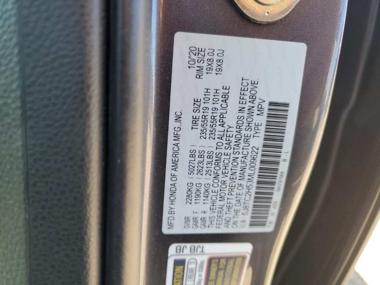 2021 Acura Rdx Technology VIN: 5J8TC2H53ML009622 Lot: 56486665