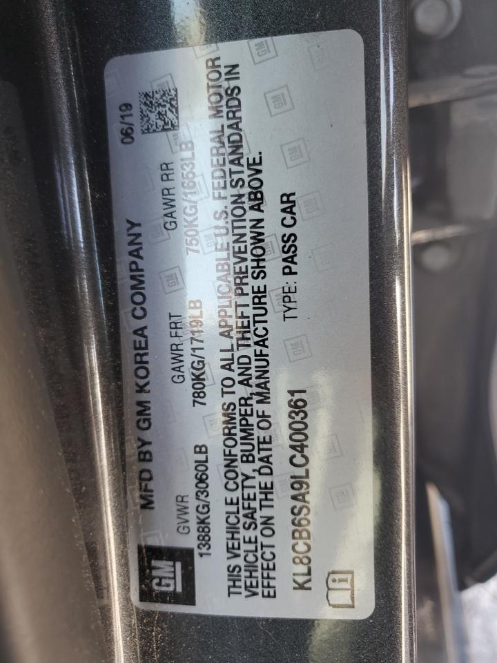 KL8CB6SA9LC400361 CHEVROLET SPARK 2020