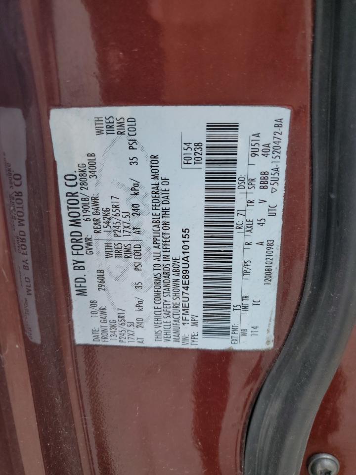 2009 Ford Explorer Eddie Bauer VIN: 1FMEU74E89UA10155 Lot: 56597595