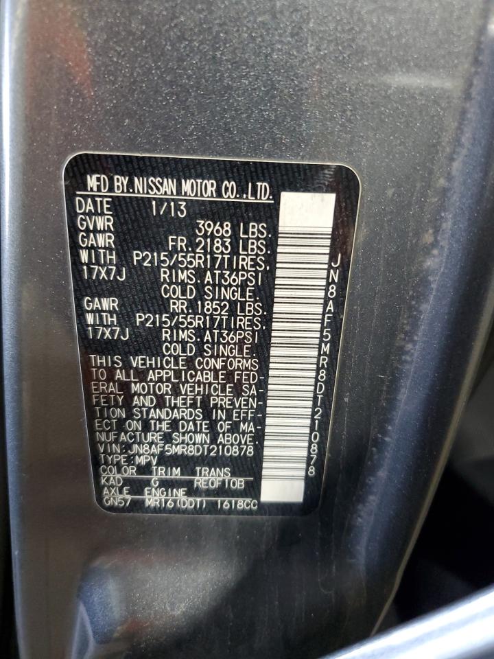 2013 Nissan Juke S VIN: JN8AF5MR8DT210878 Lot: 56997875